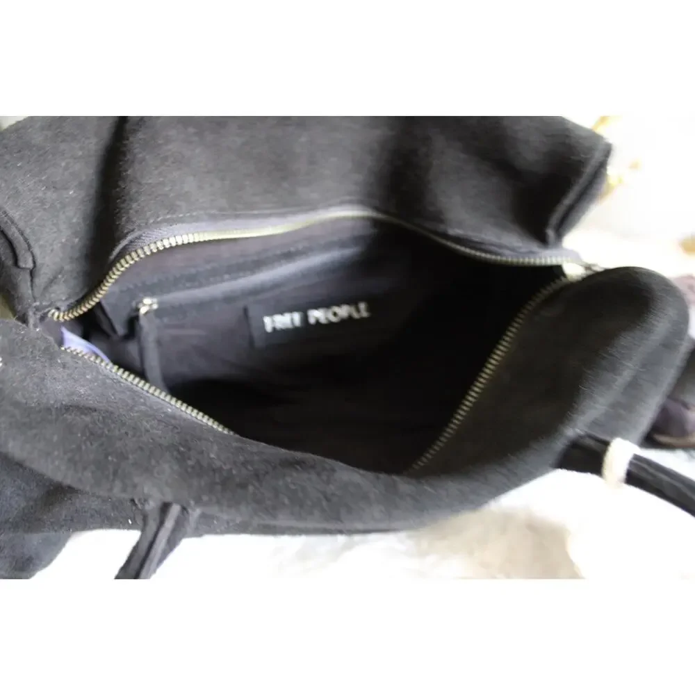 Free People Black Soft Structured Bowling Bag Tote NWT MSRP $78